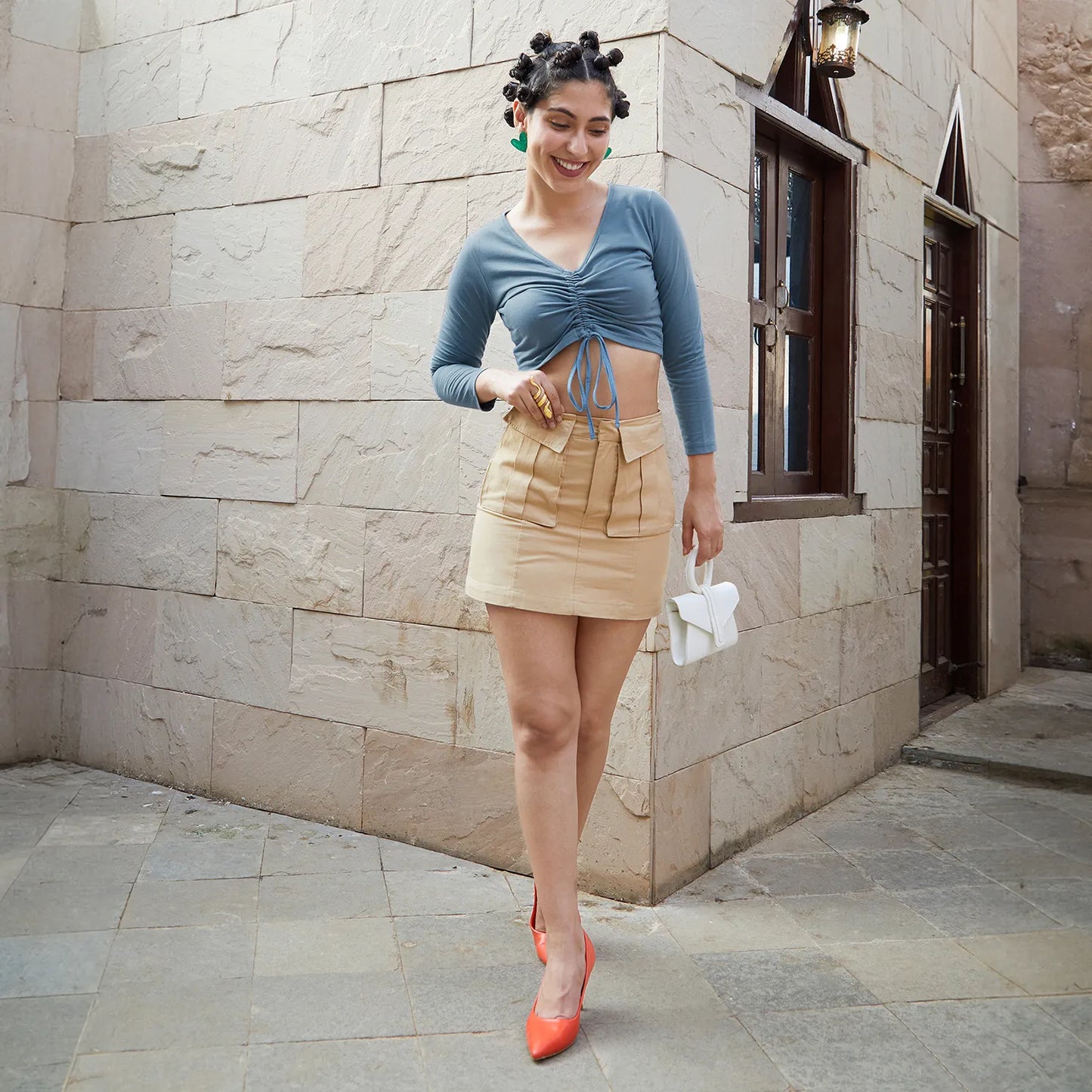 Ruched Crop Top