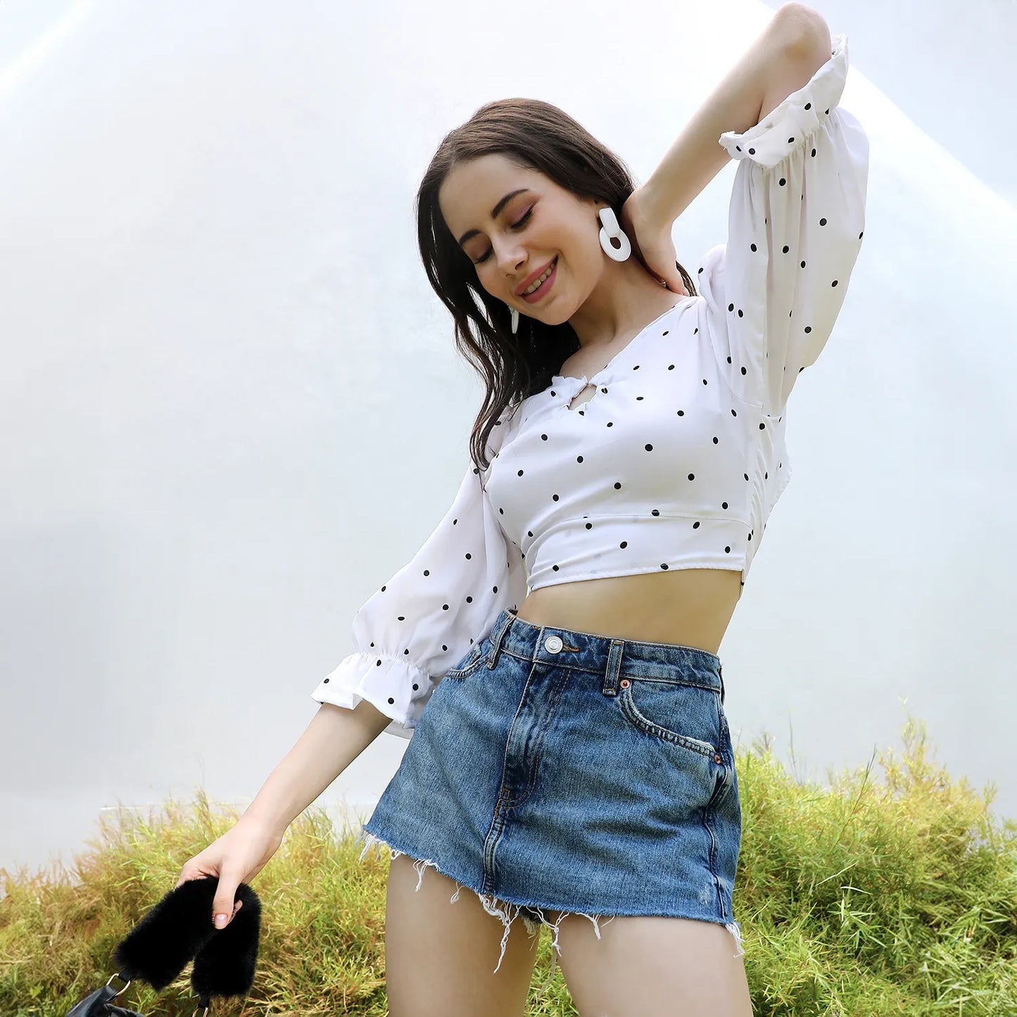 Polka Dot Crop Top