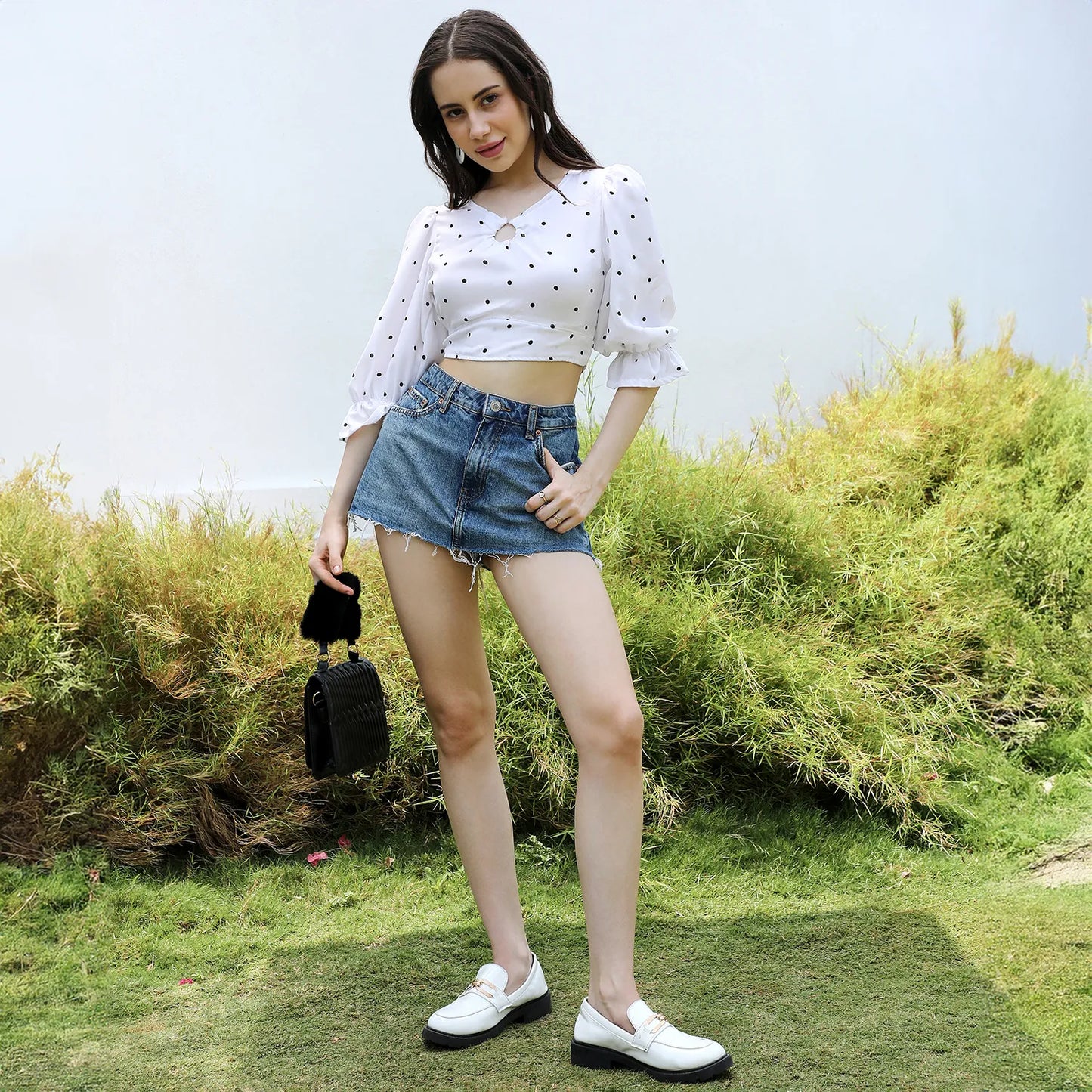 Polka Dot Crop Top