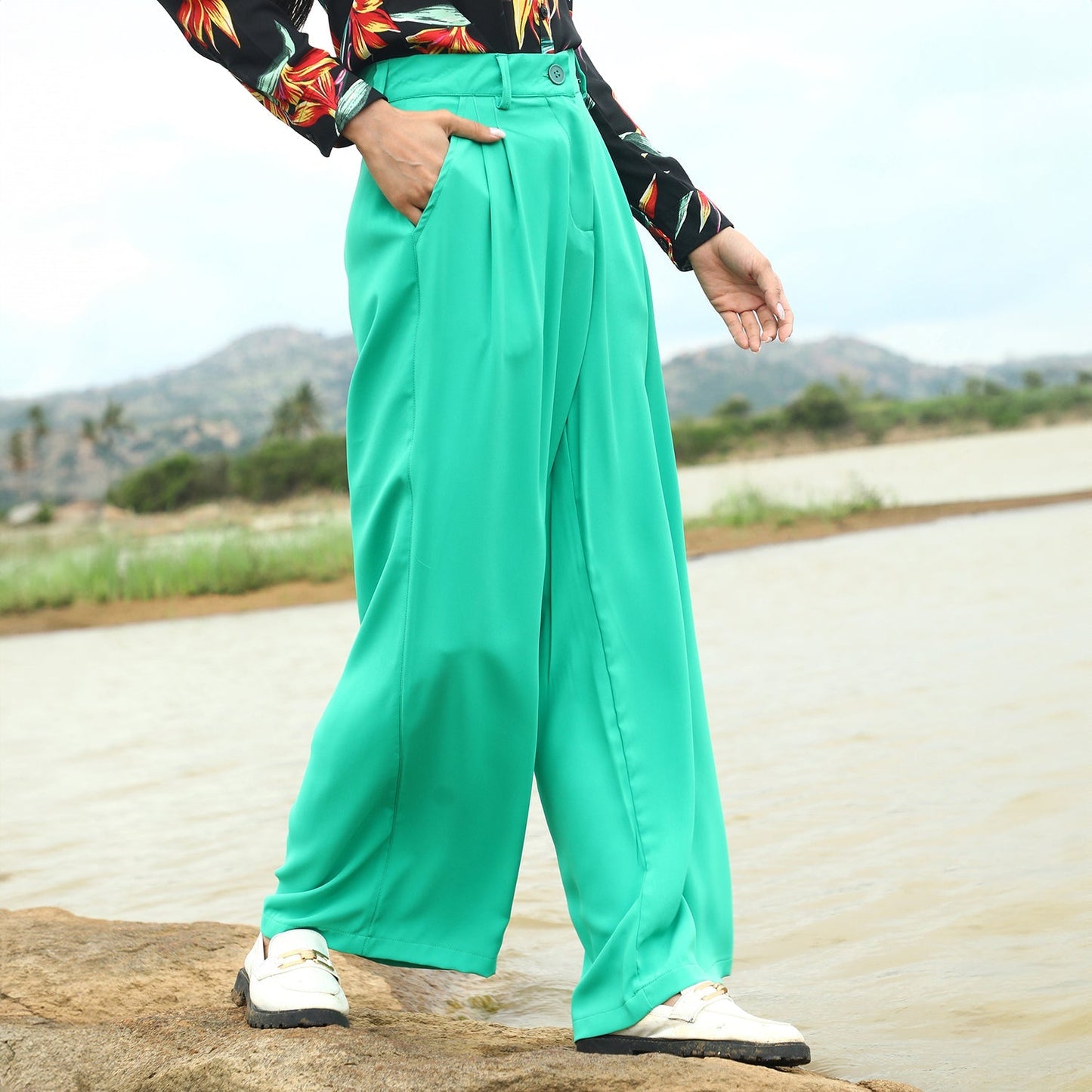 Straight Fit Tailored Trousers