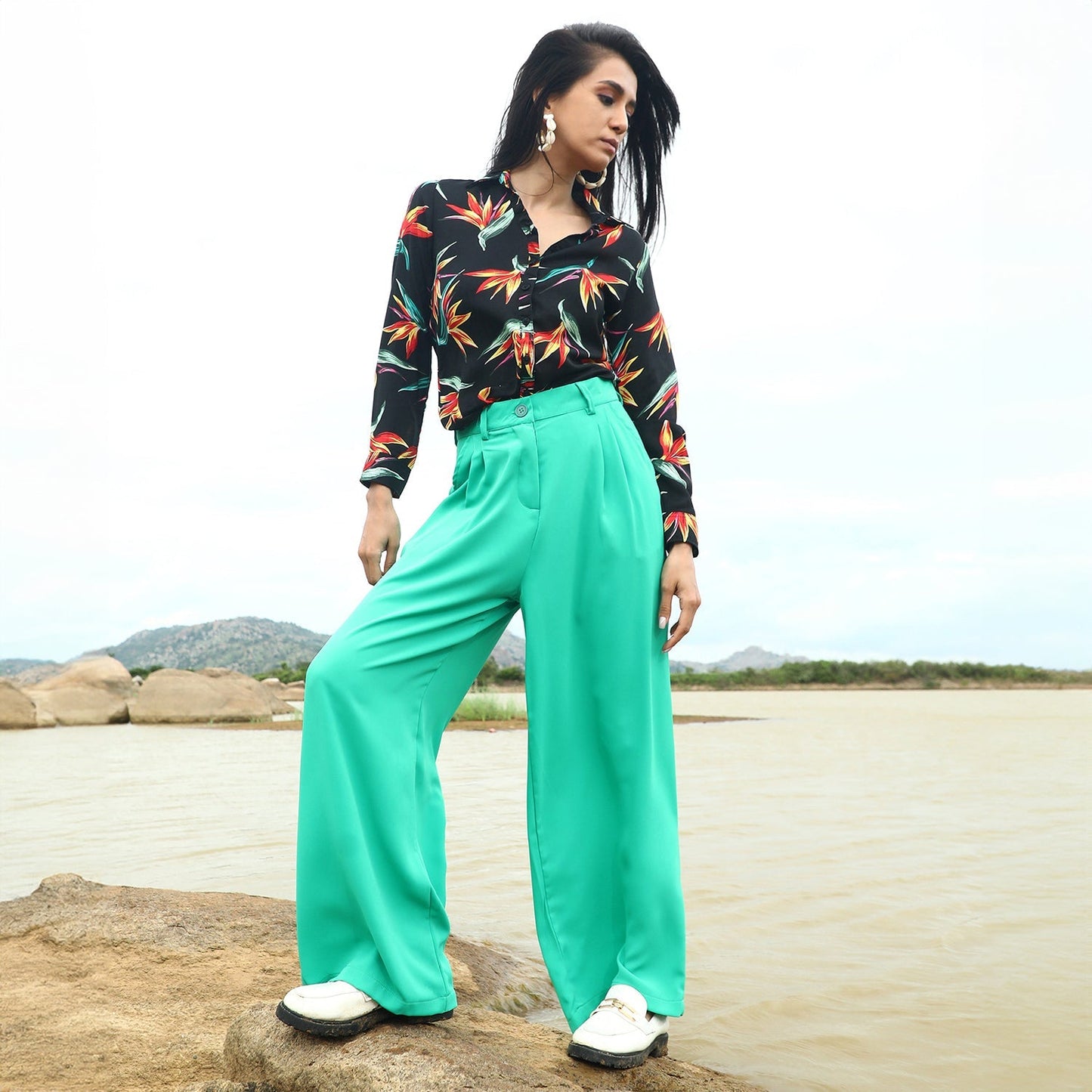 Straight Fit Tailored Trousers