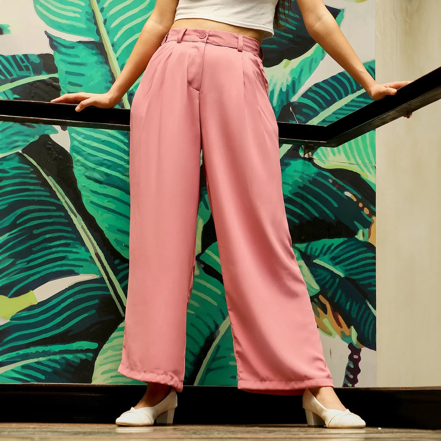 Straight Fit Tailored Trousers