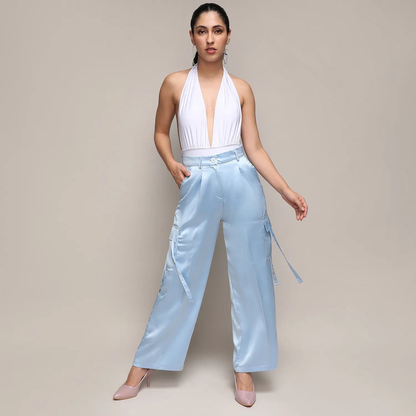 Boxy Satin Trousers