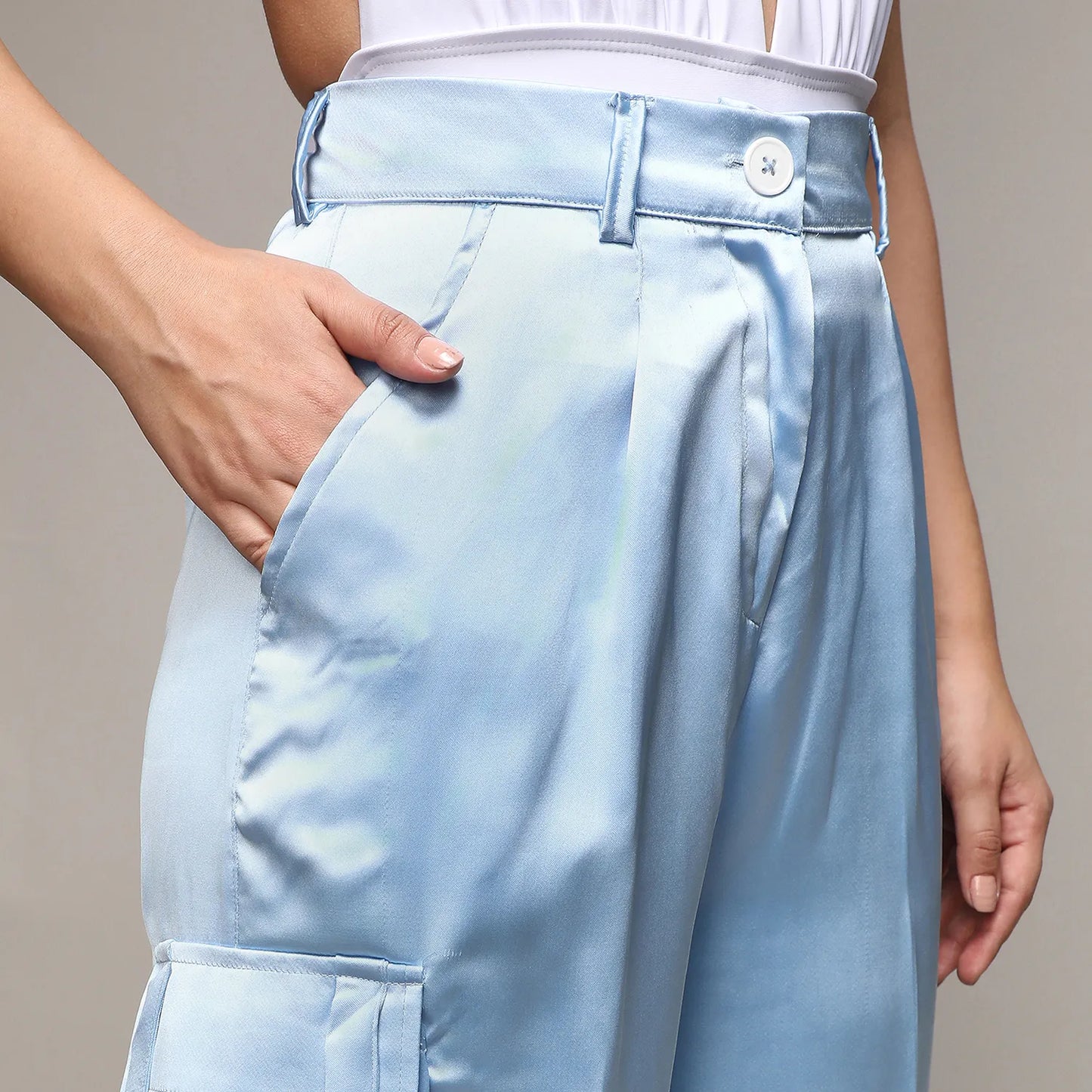 Boxy Satin Trousers