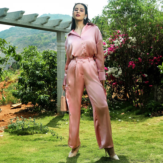 Boxy Satin Cargo Pants