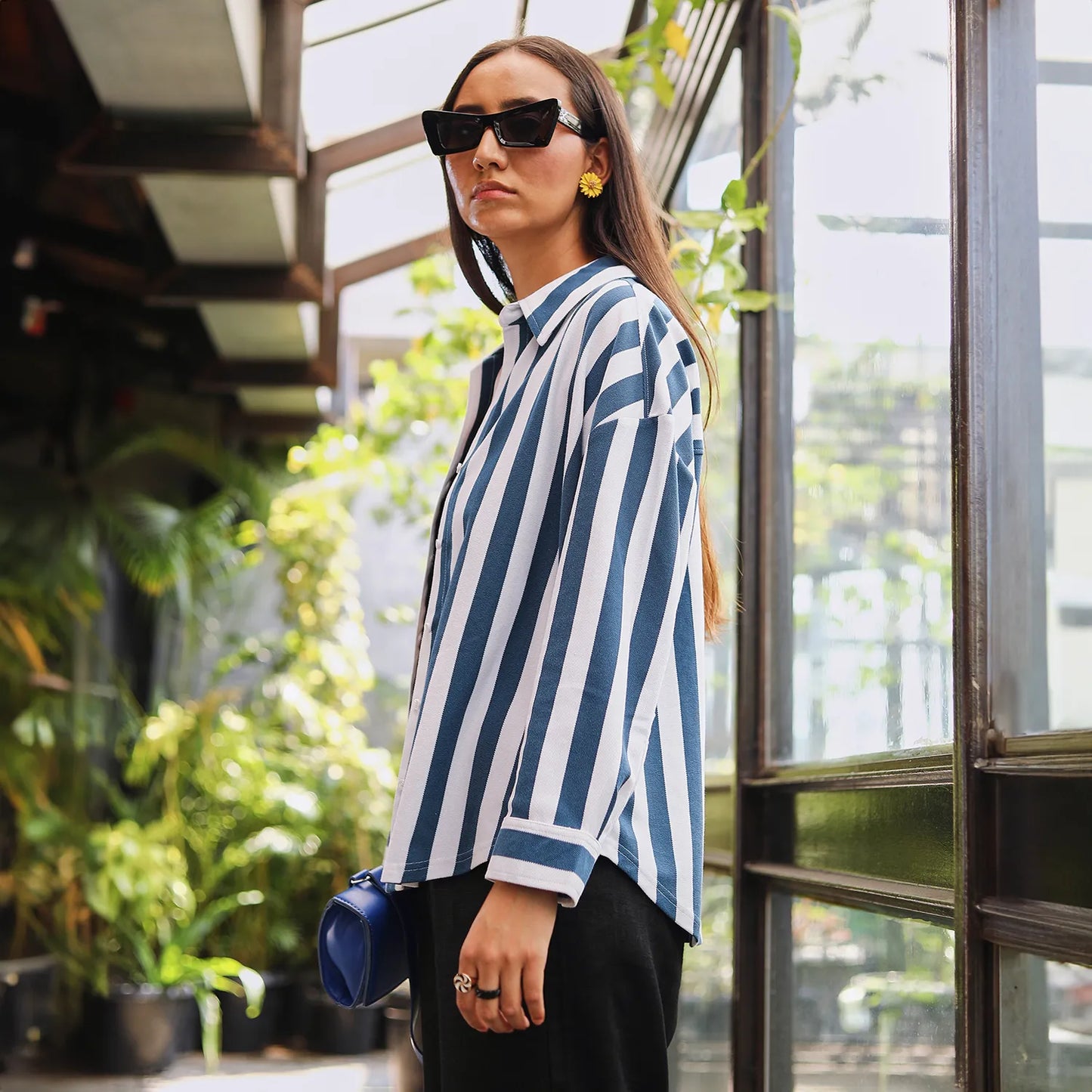 Candy Striped Boyfriend Shirt