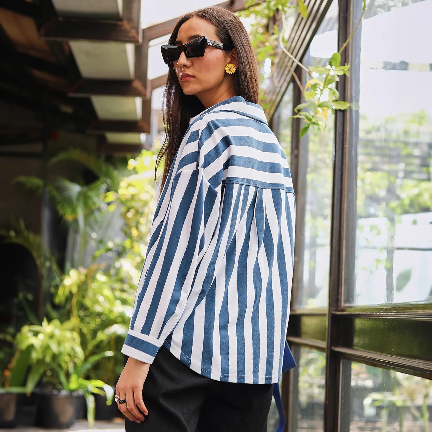 Candy Striped Boyfriend Shirt