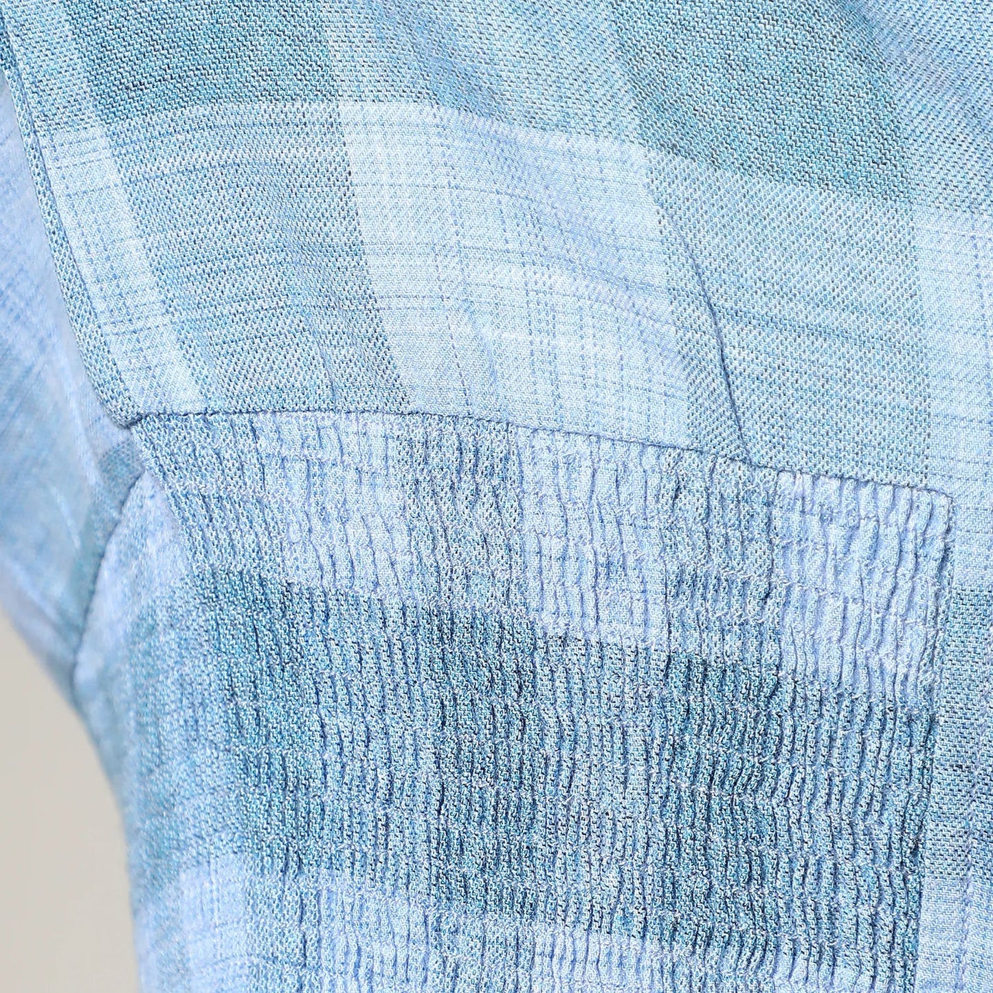 Buffallo Check Cinched Cropped Shirt
