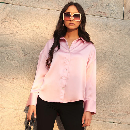 Boxy Satin Shirt