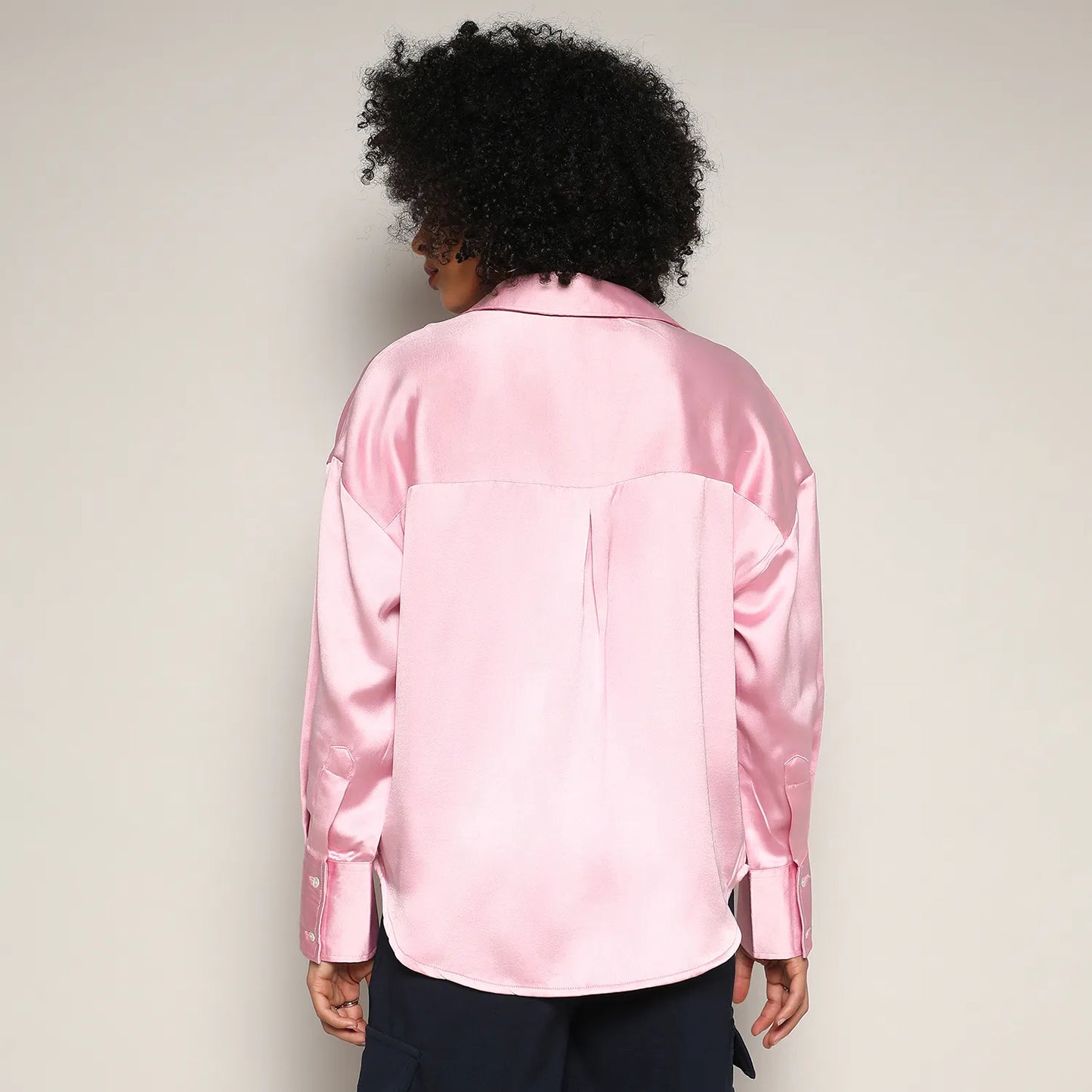 Boxy Satin Shirt