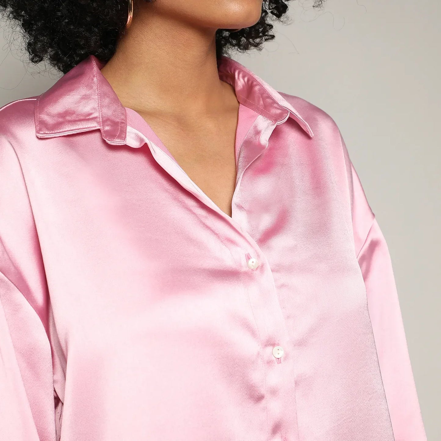 Boxy Satin Shirt