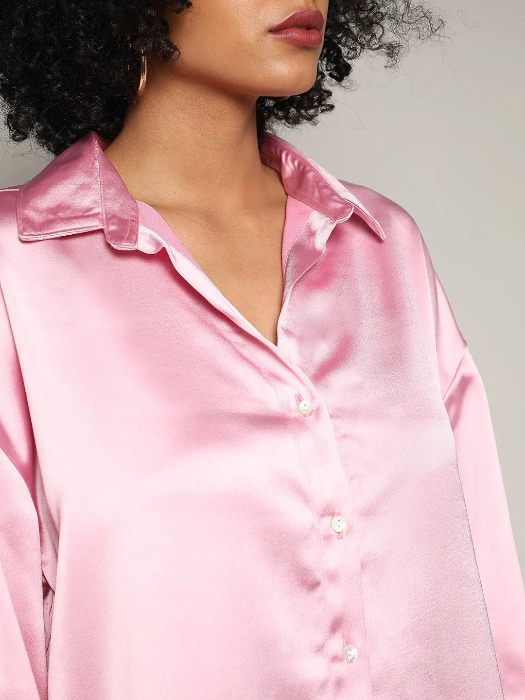 Boxy Satin Shirt