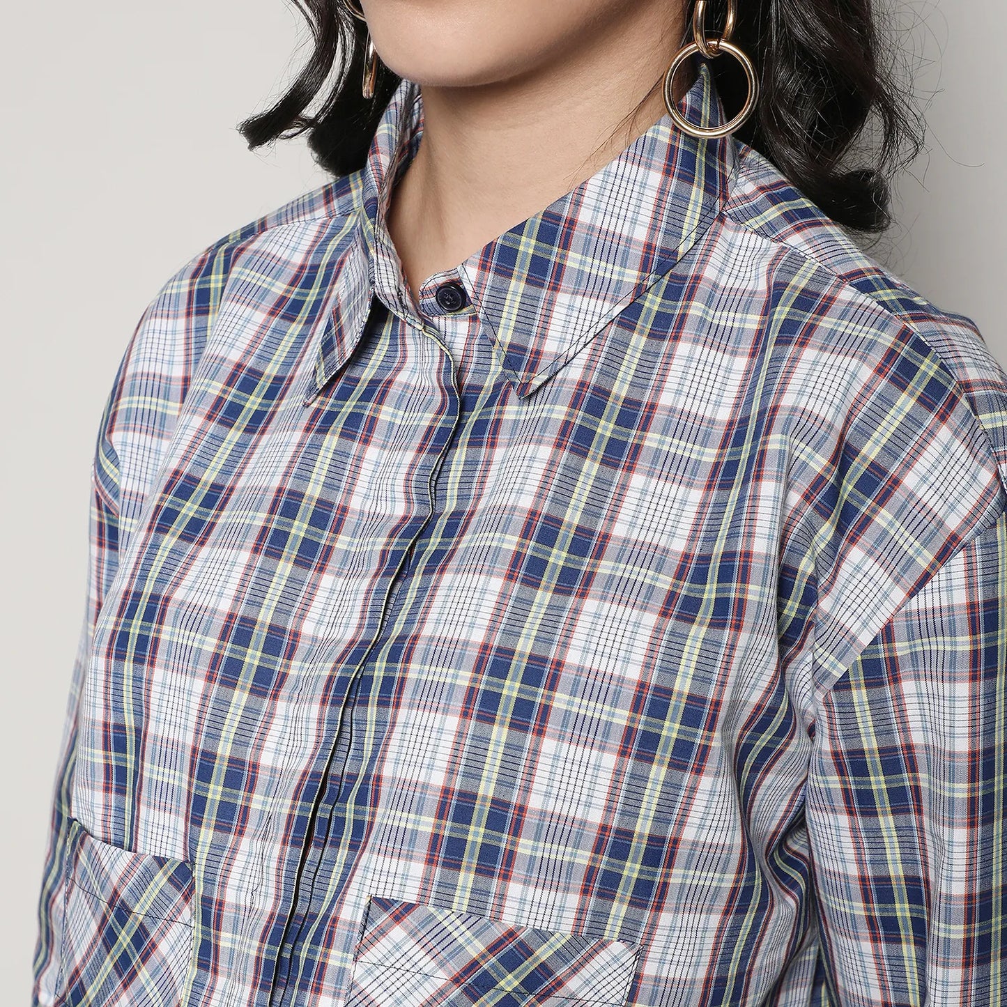 Tartan Plaid Crop Shirt