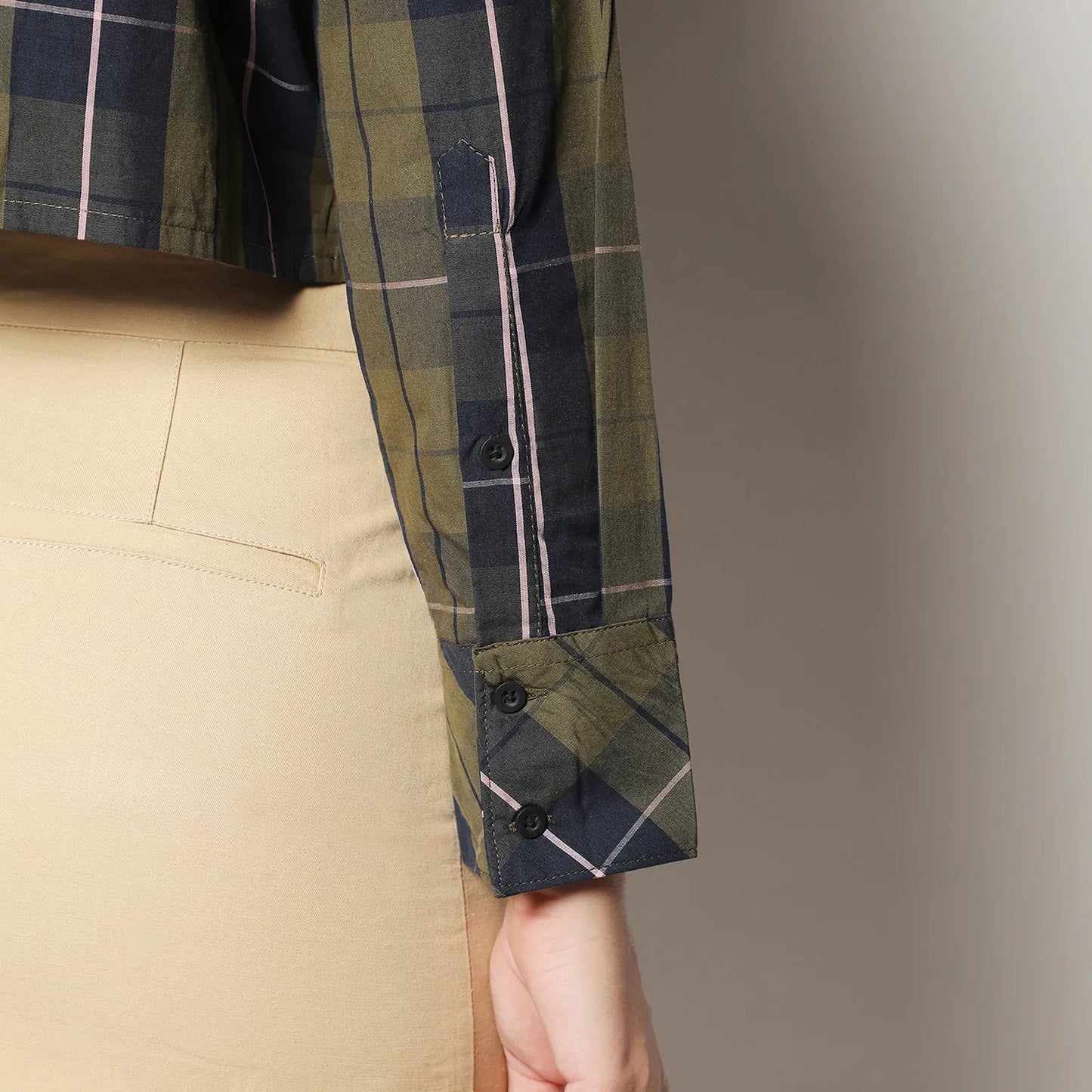 Tartan Plaid Crop Shirt