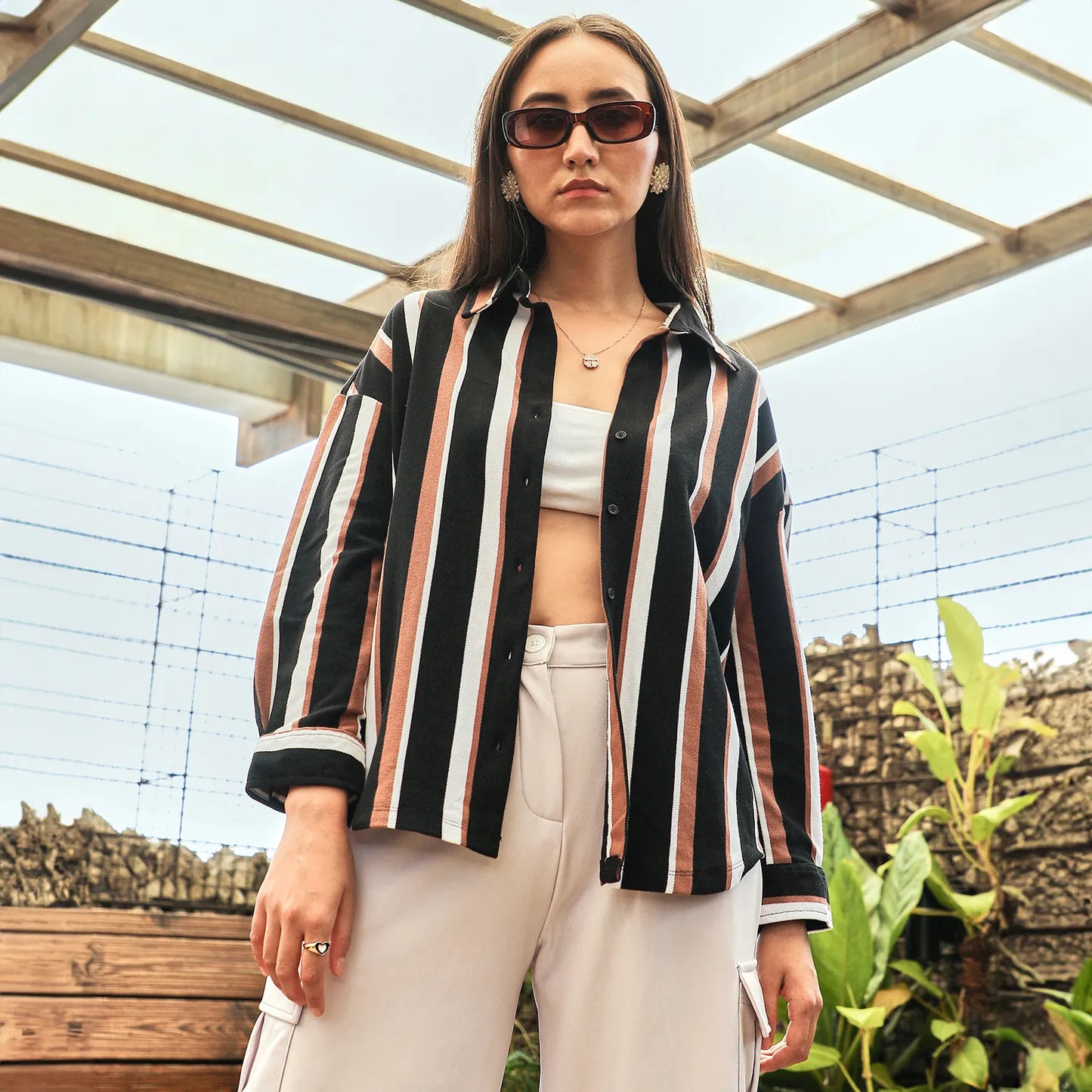 Striped Boxy Shirt