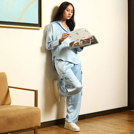 Women's Boxy Satin Shirt