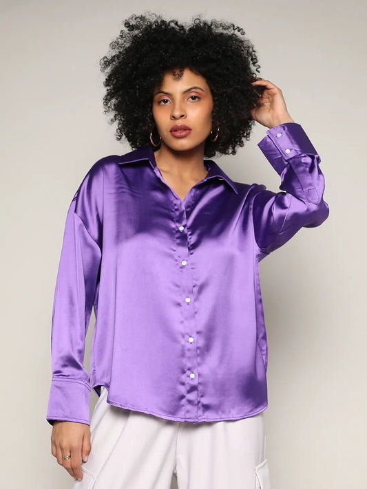 Boxy Satin Shirt
