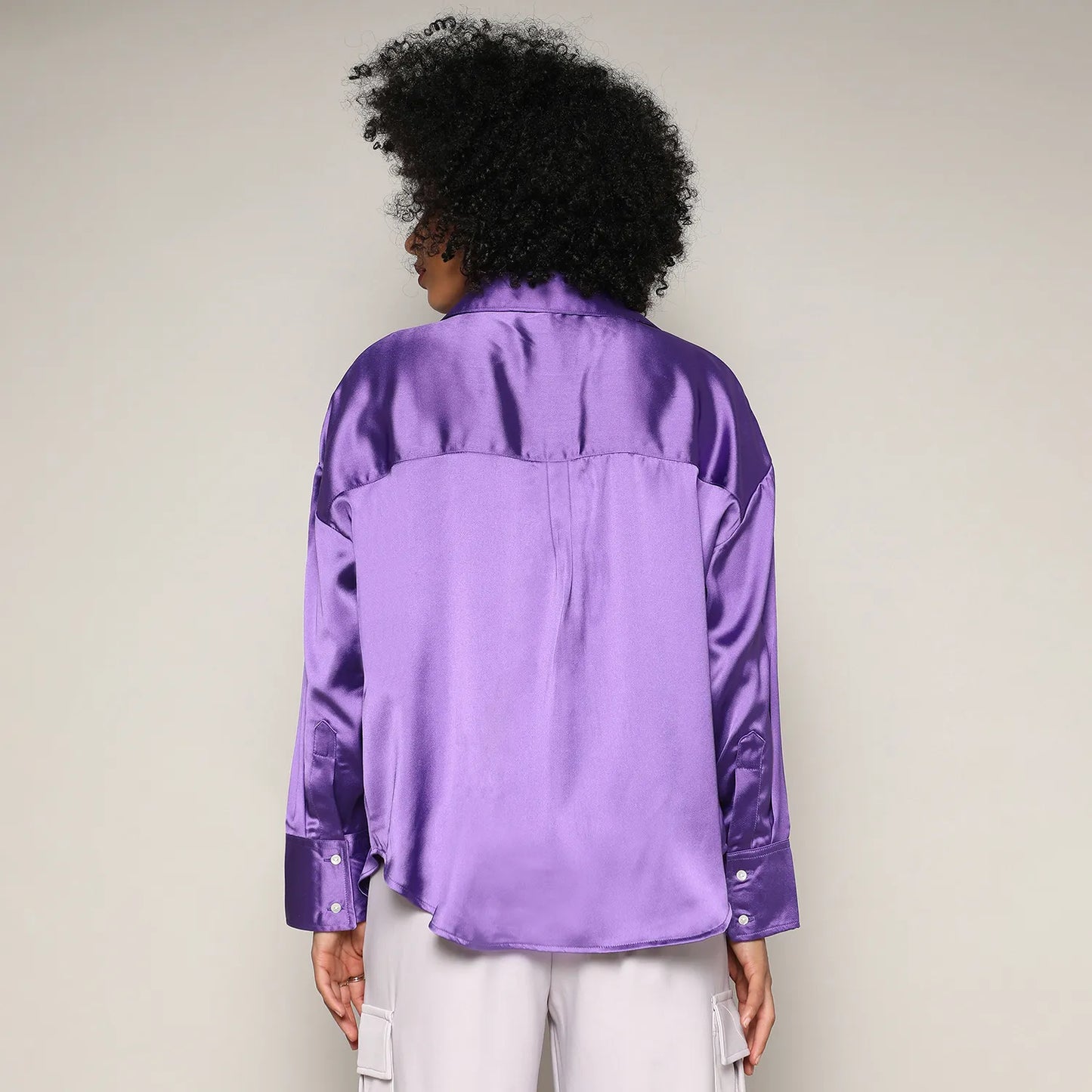 Boxy Satin Shirt