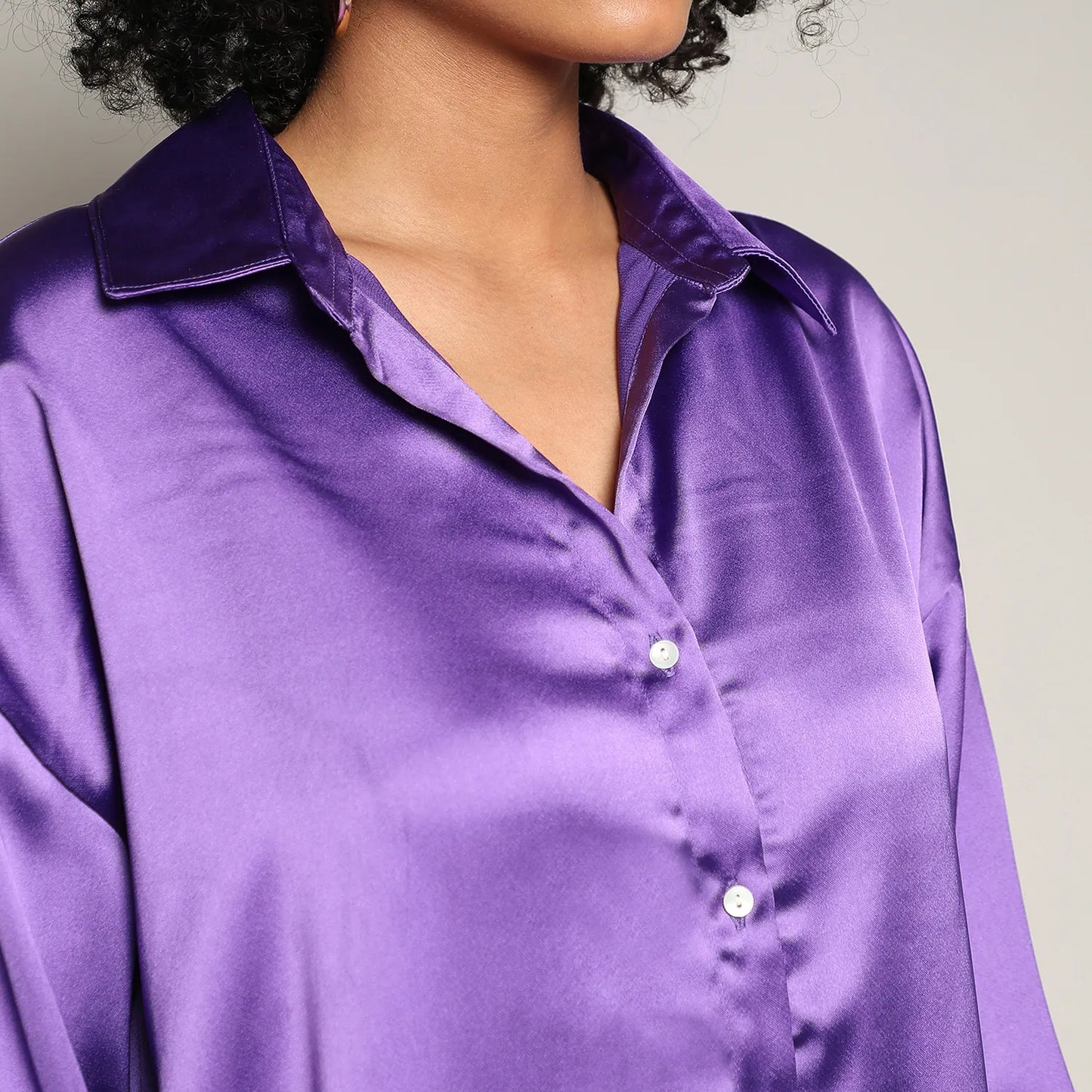 Boxy Satin Shirt