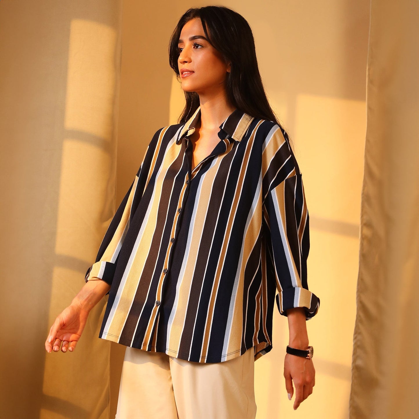 Striped Boxy Shirt