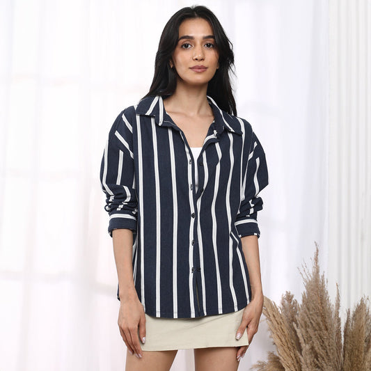 Striped Boxy Shirt
