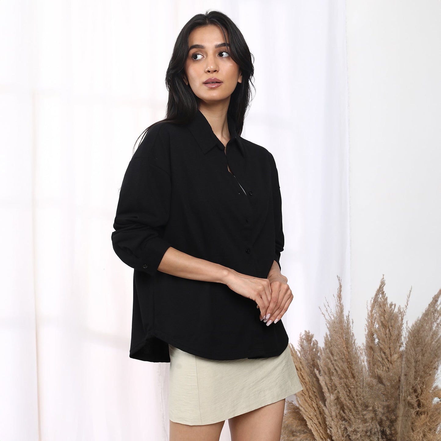 Solid Boxy Shirt