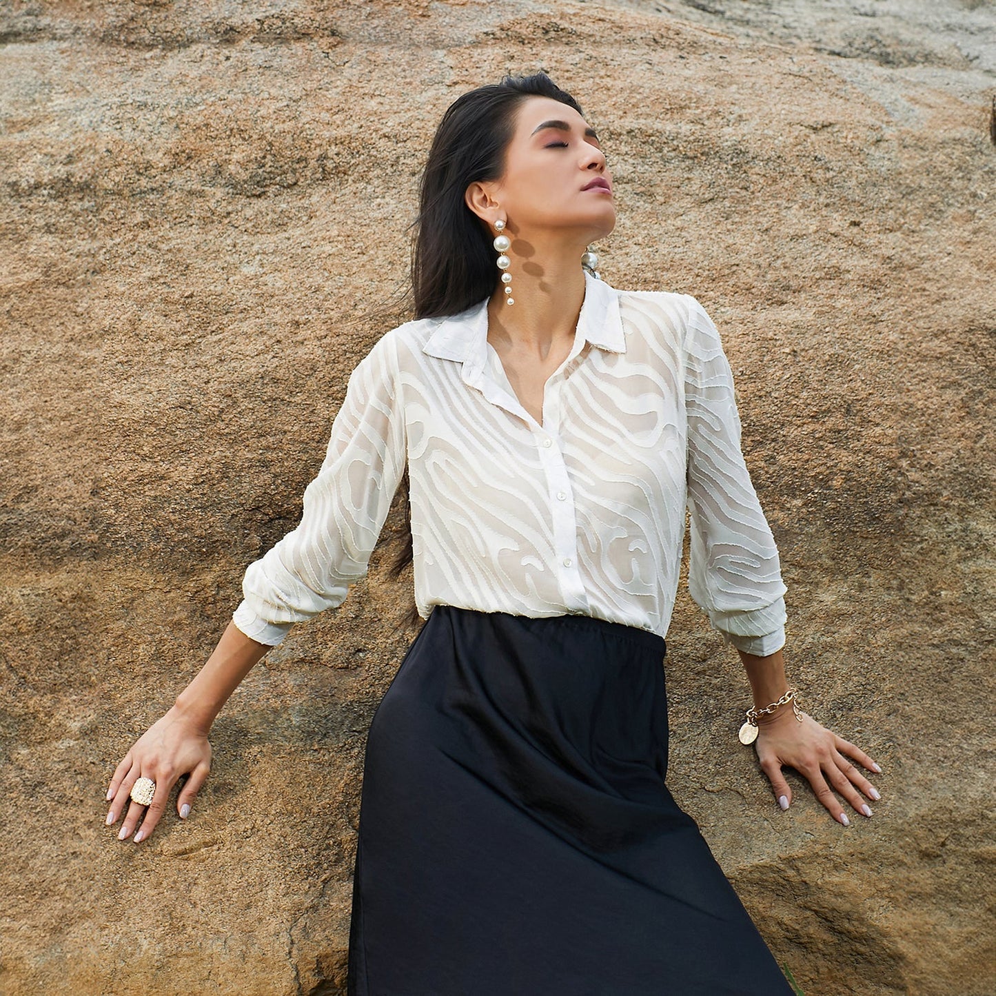 Textured Sheer Shirt