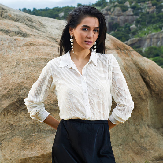 Textured Sheer Shirt