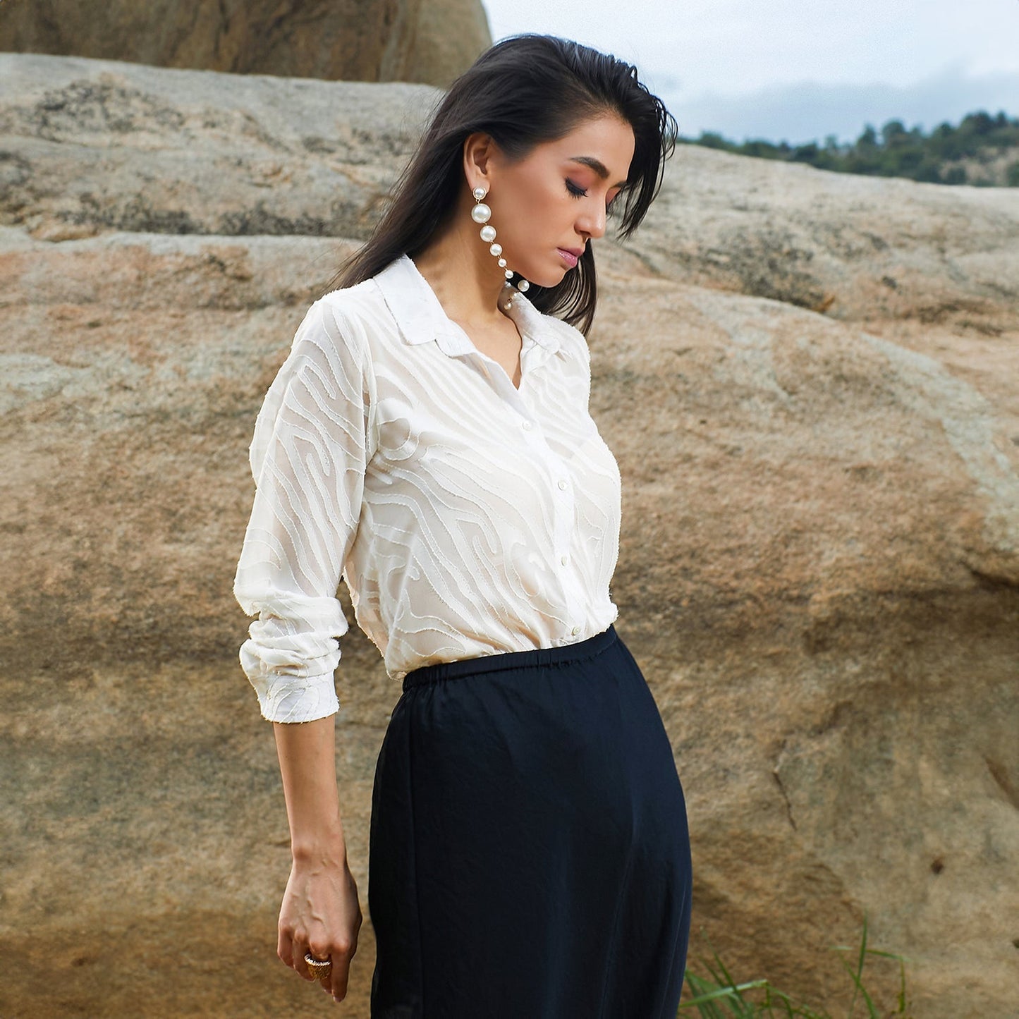 Textured Sheer Shirt