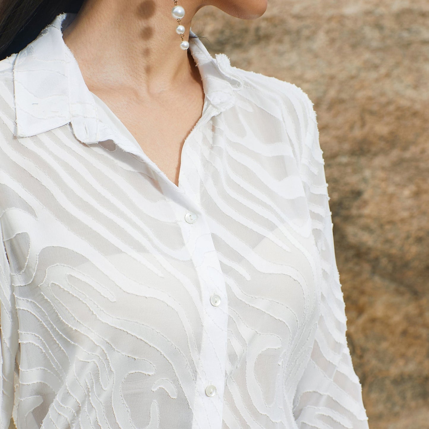 Textured Sheer Shirt