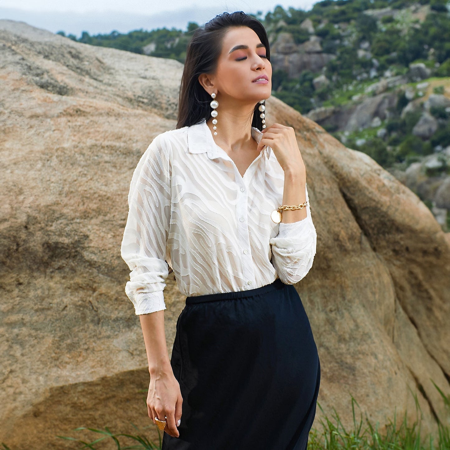 Textured Sheer Shirt