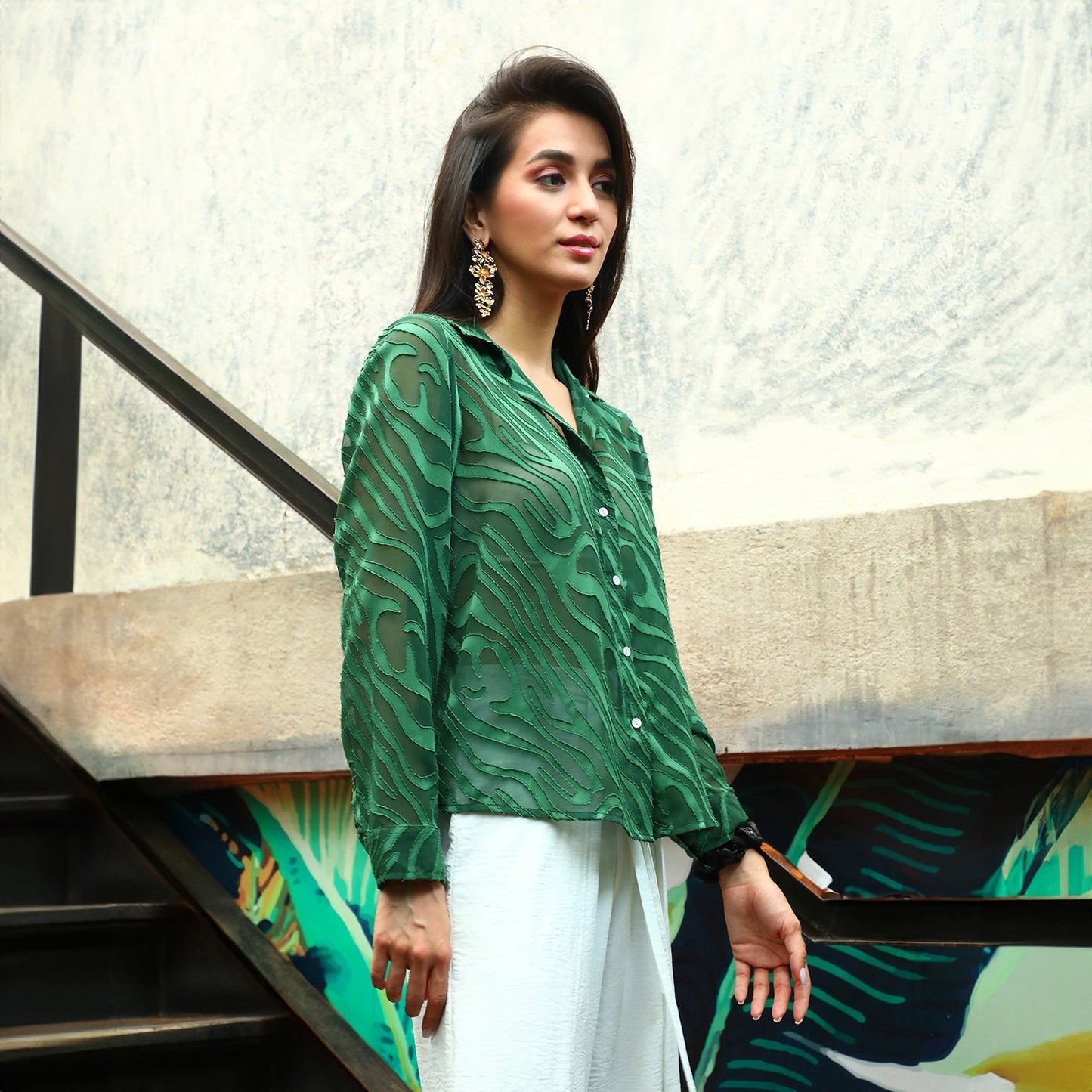 Textured Sheer Shirt