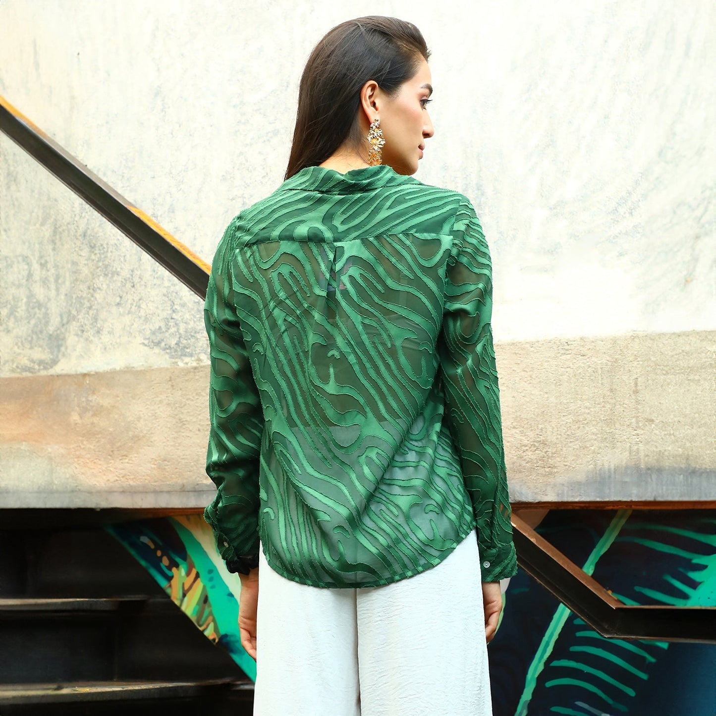 Textured Sheer Shirt