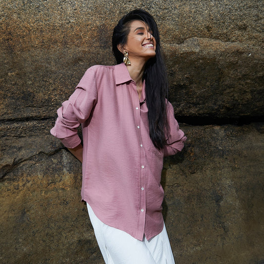 Solid Wrinkled Shirt