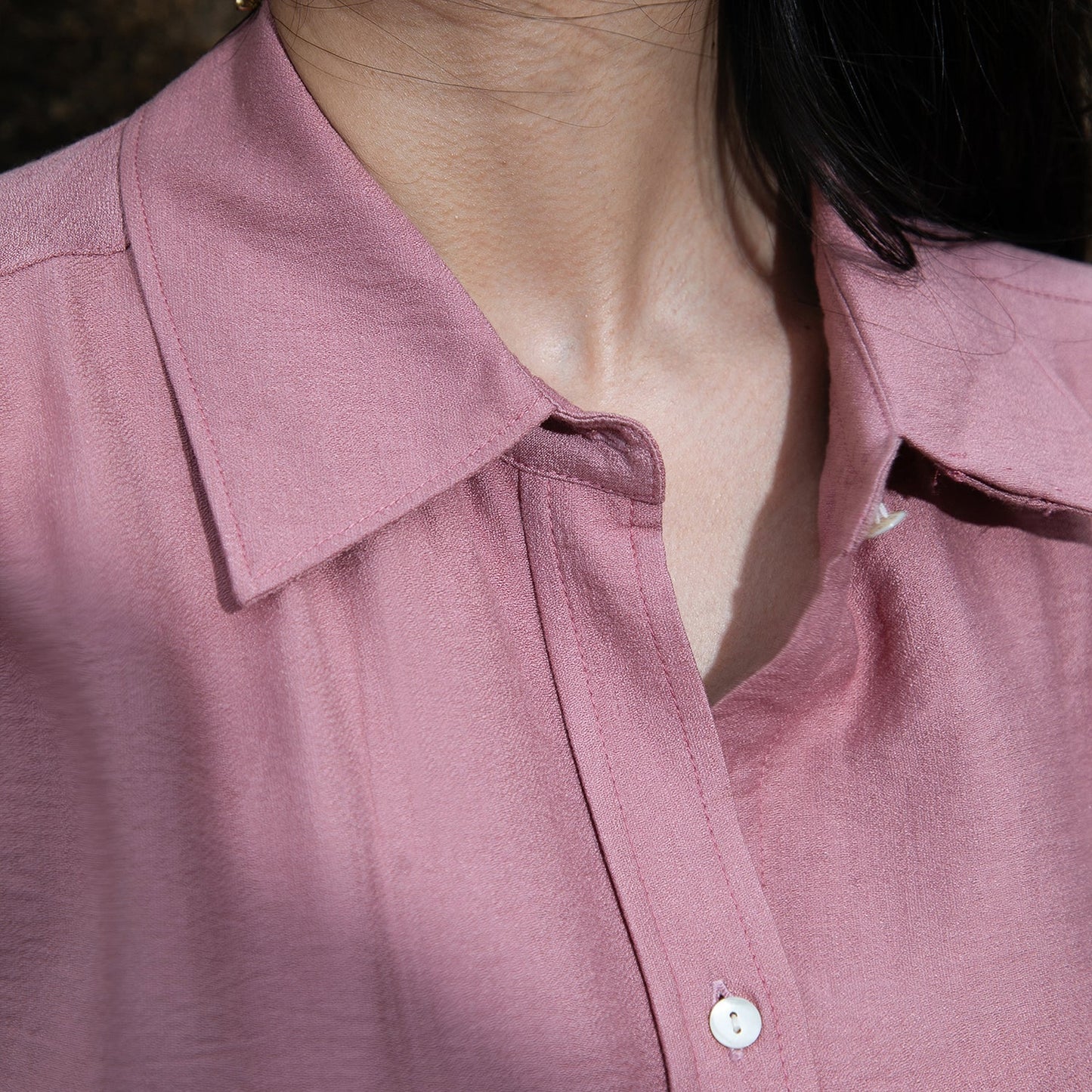 Solid Wrinkled Shirt