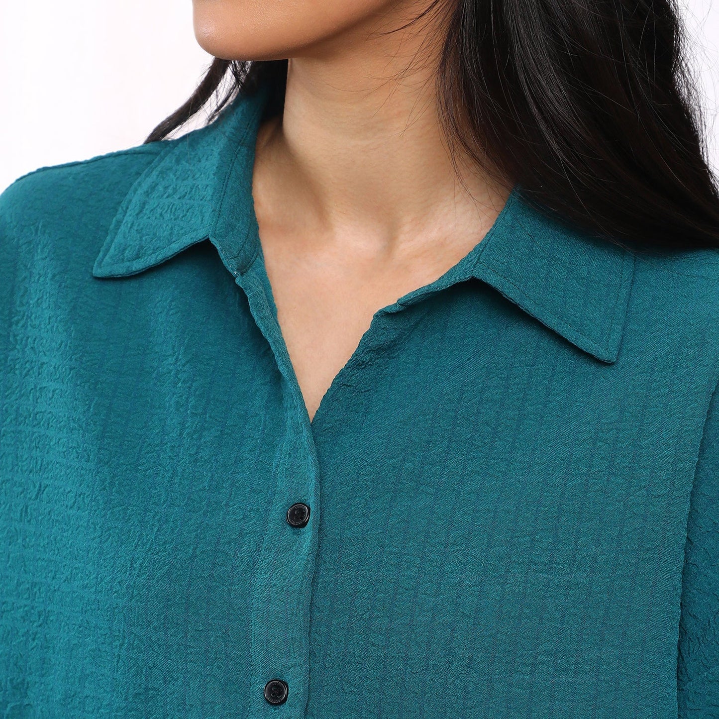 Seersucker Boxy Shirt