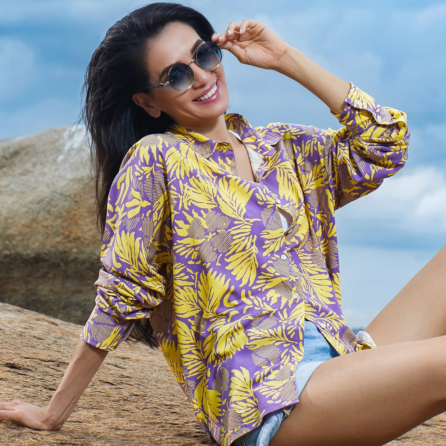 Contrast Foliage Shirt