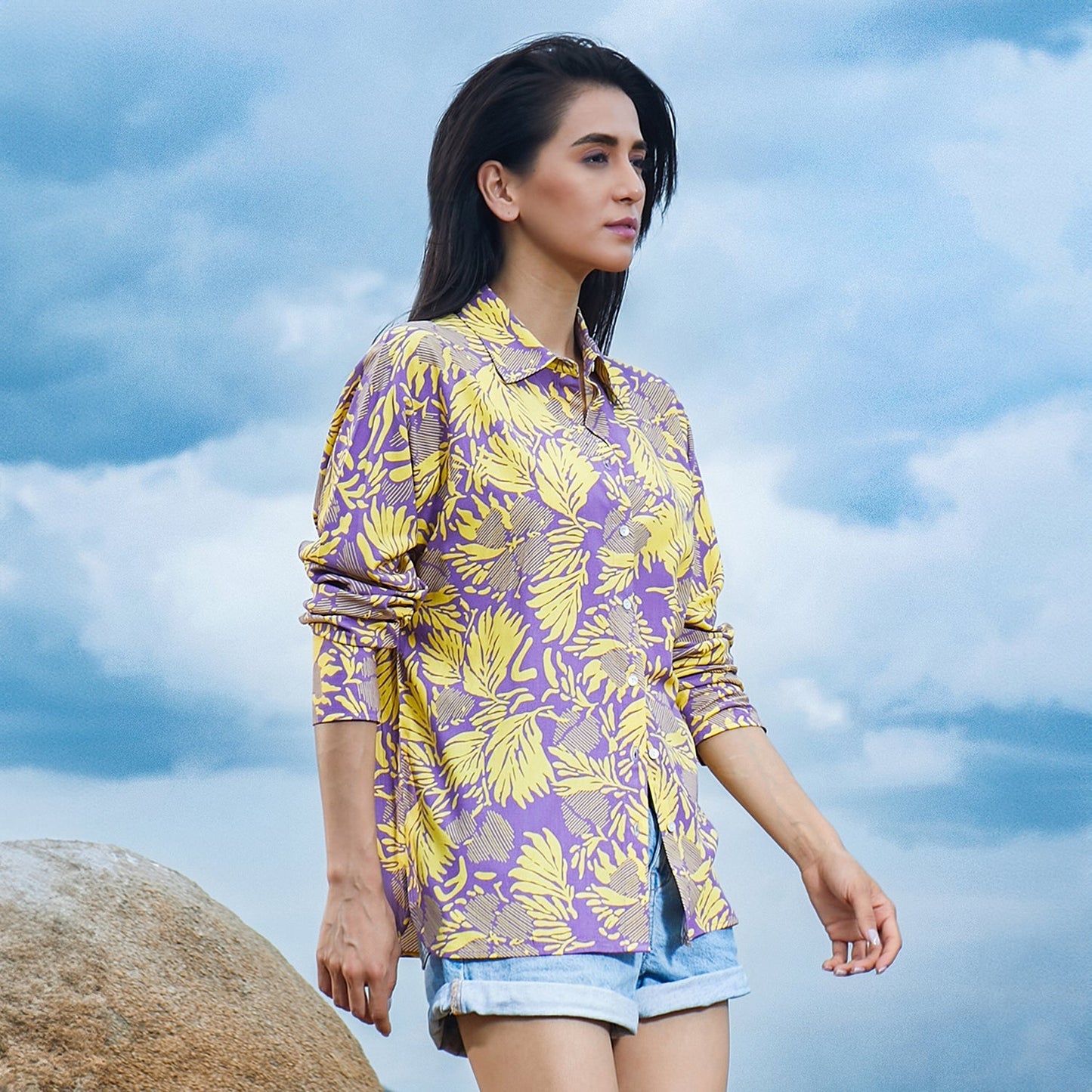 Contrast Foliage Shirt