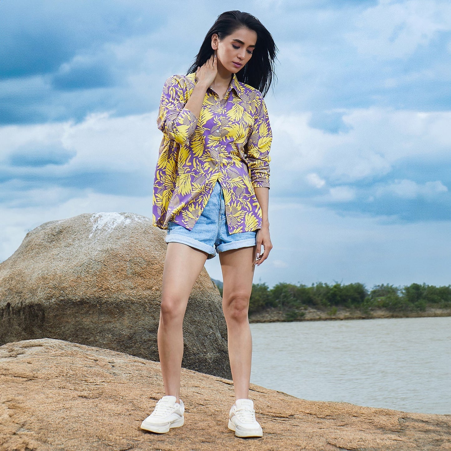 Contrast Foliage Shirt