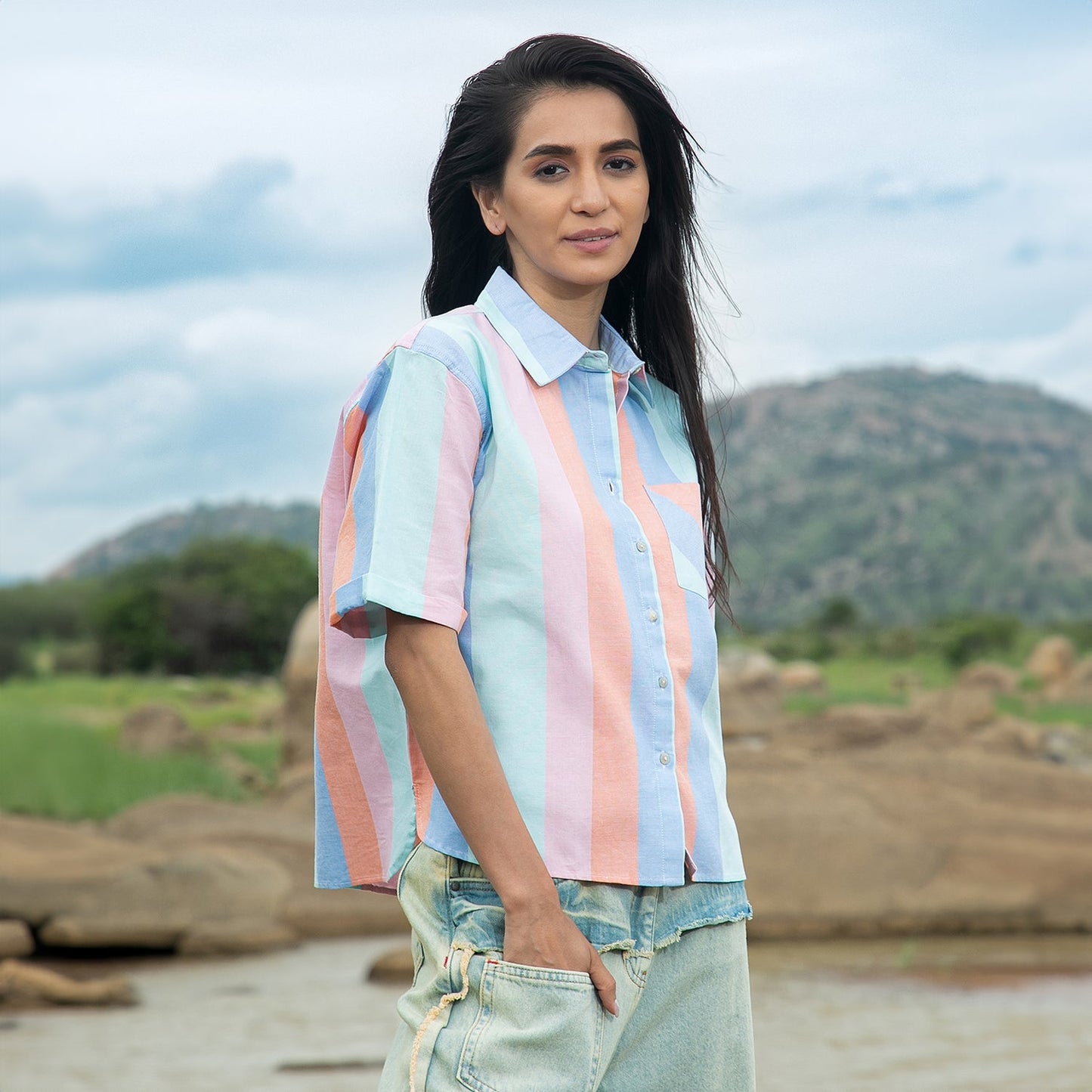 Striped Boxy Shirt