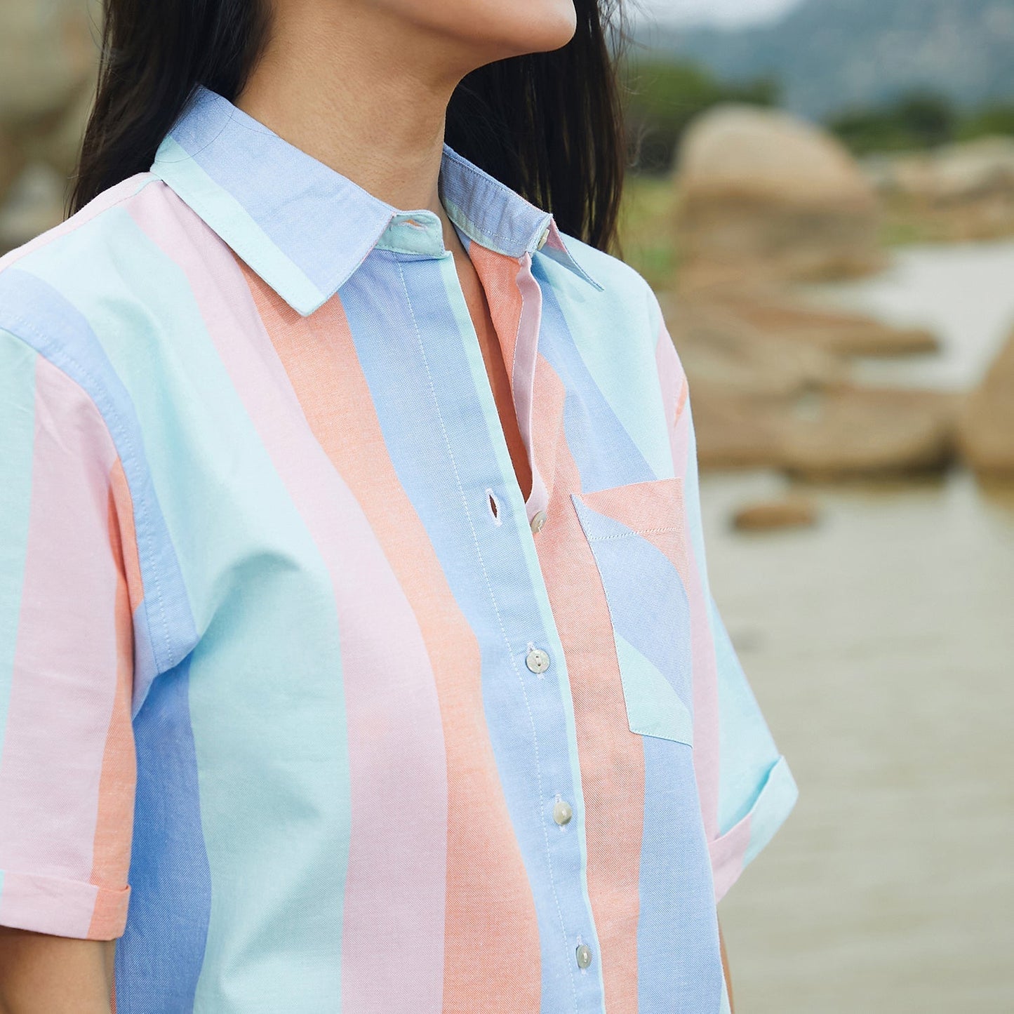Striped Boxy Shirt
