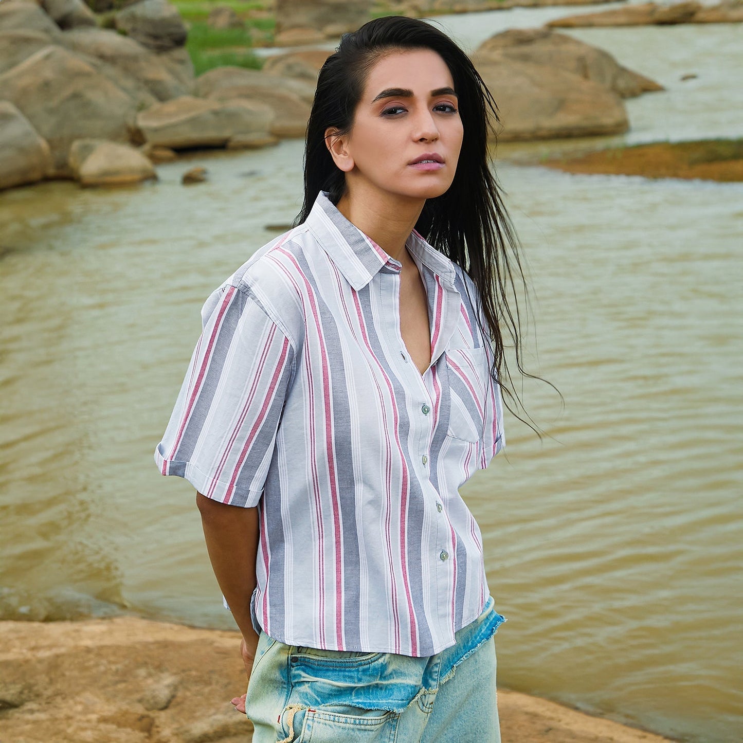 Striped Boxy Shirt