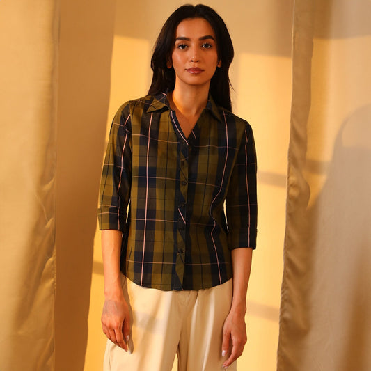 Tartan Plaid Boxy Shirt