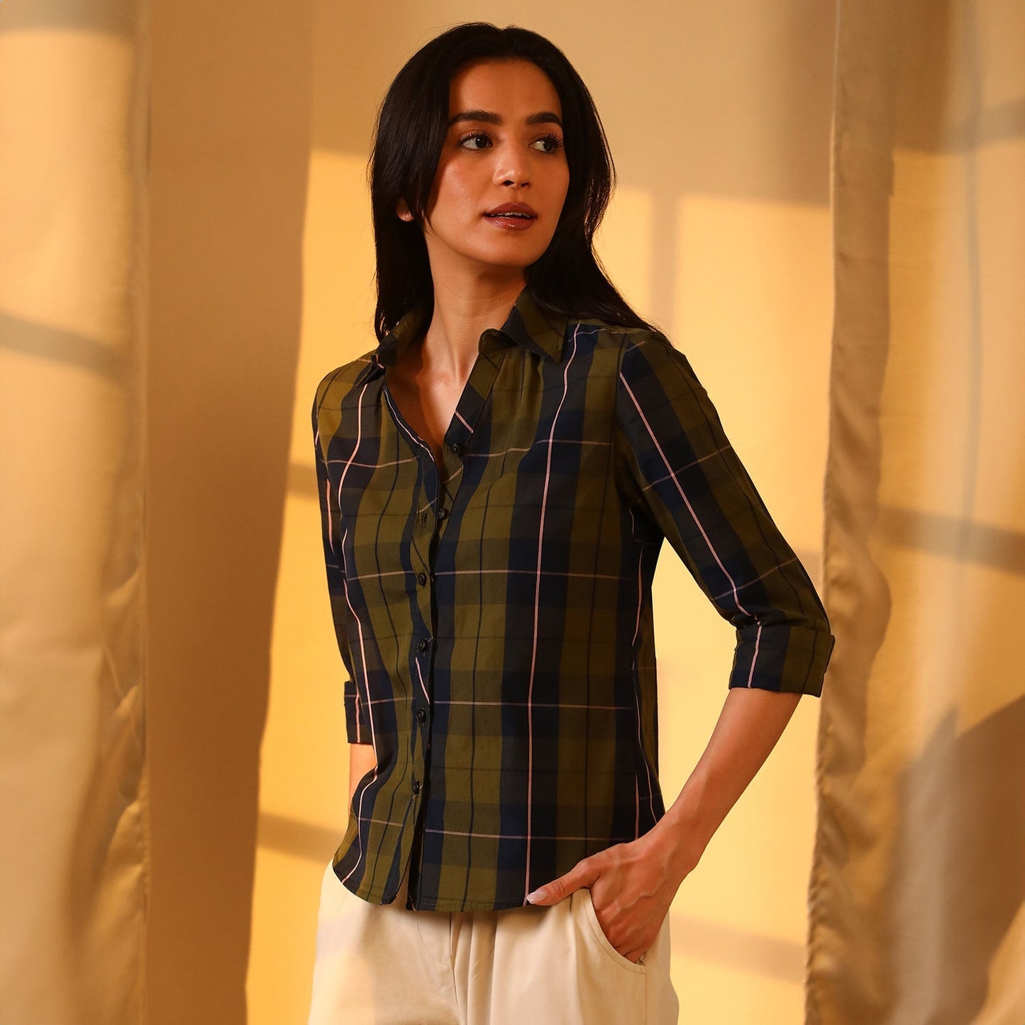 Tartan Plaid Boxy Shirt