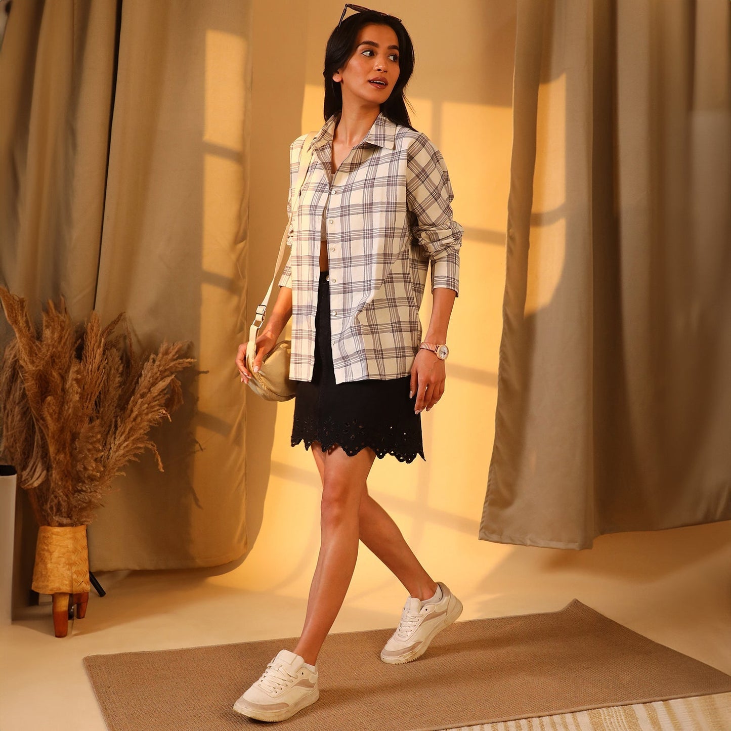 Tartan Plaid Boxy Shirt