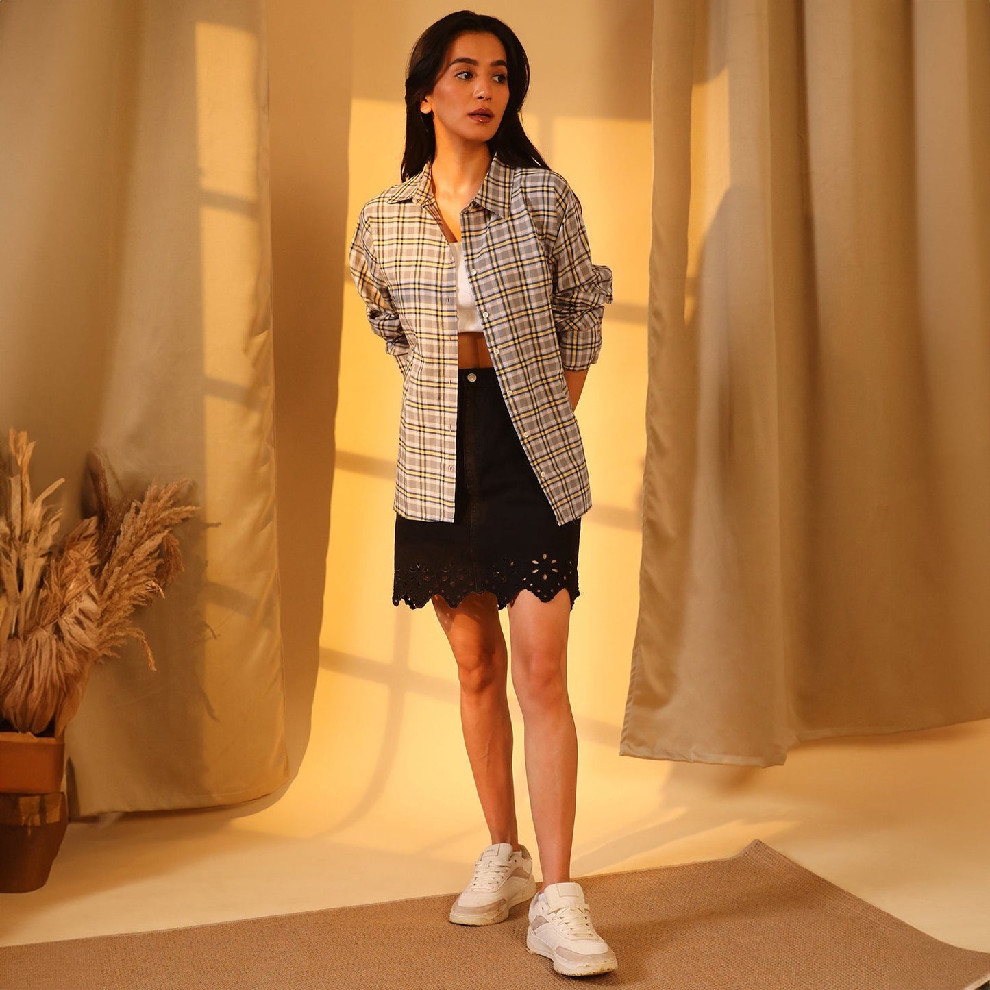 Tartan Plaid Boxy Shirt