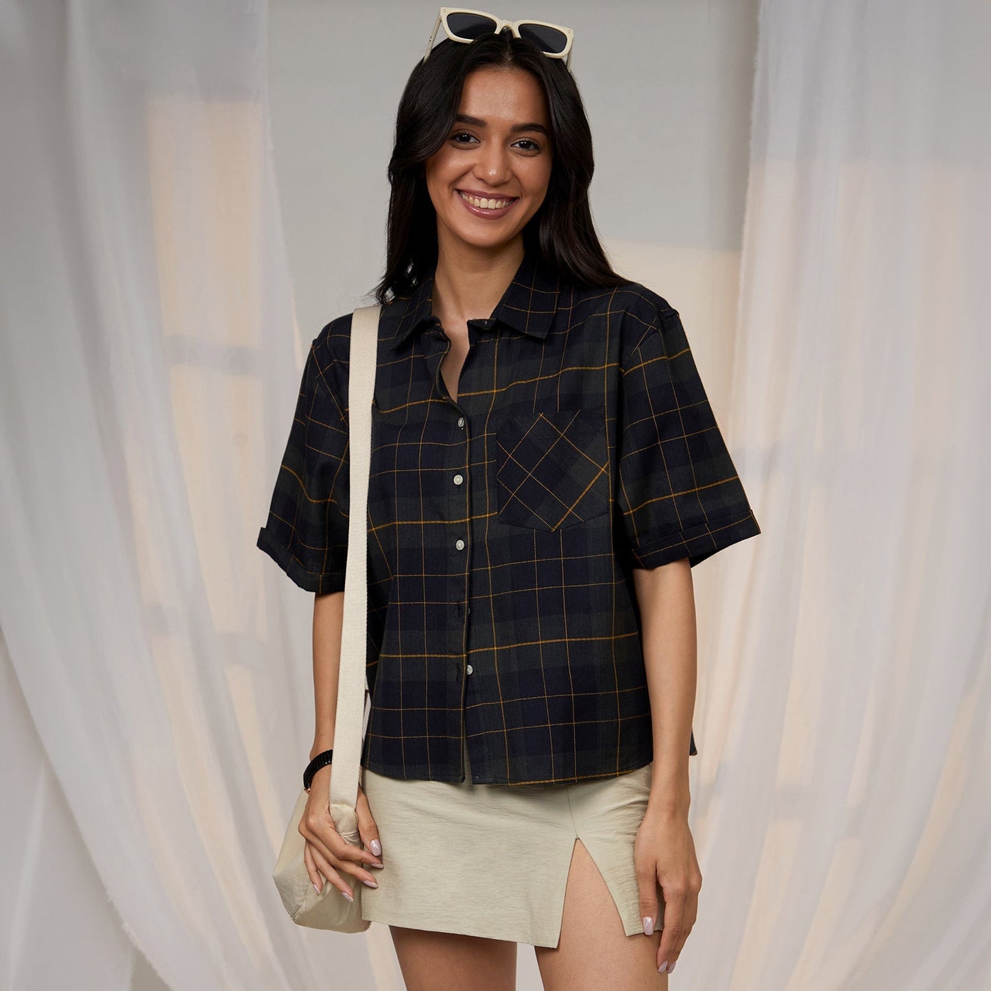 Tartan Plaid Boxy Shirt