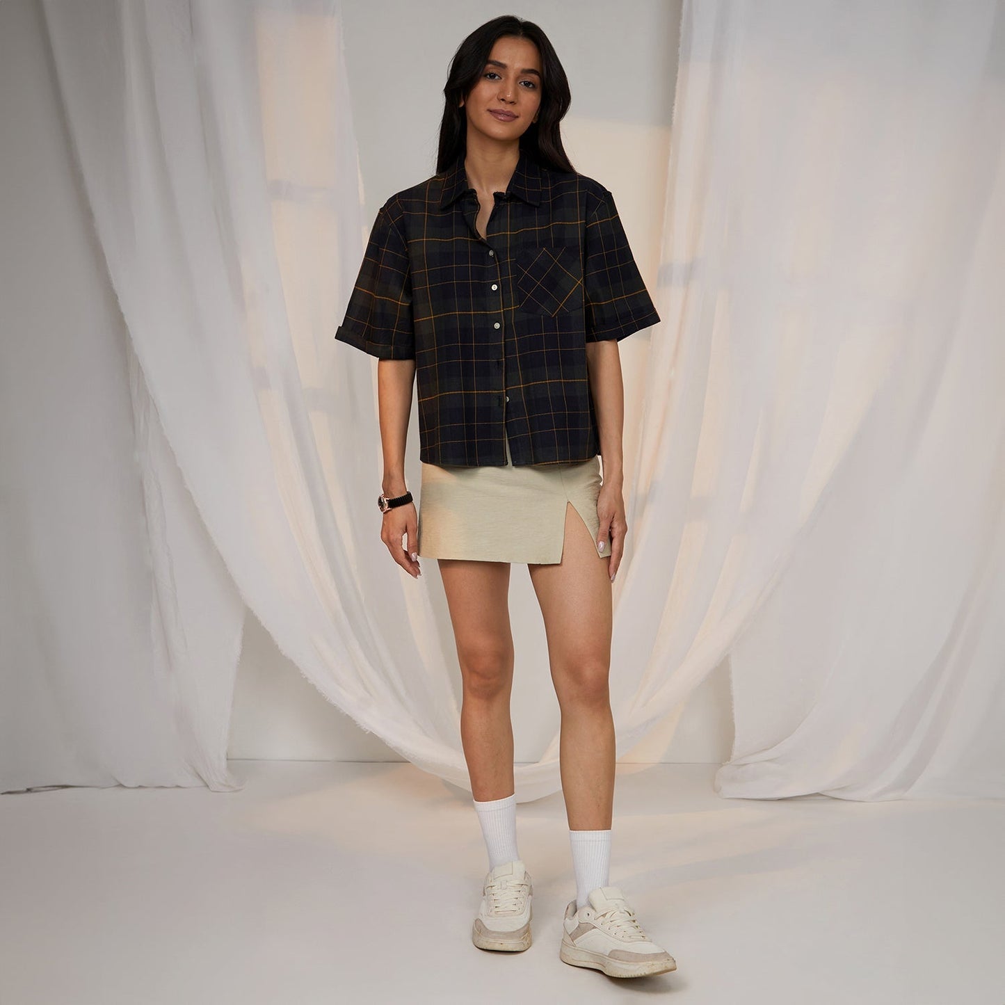 Tartan Plaid Boxy Shirt