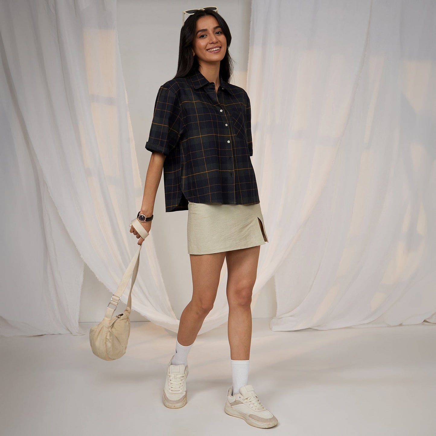 Tartan Plaid Boxy Shirt