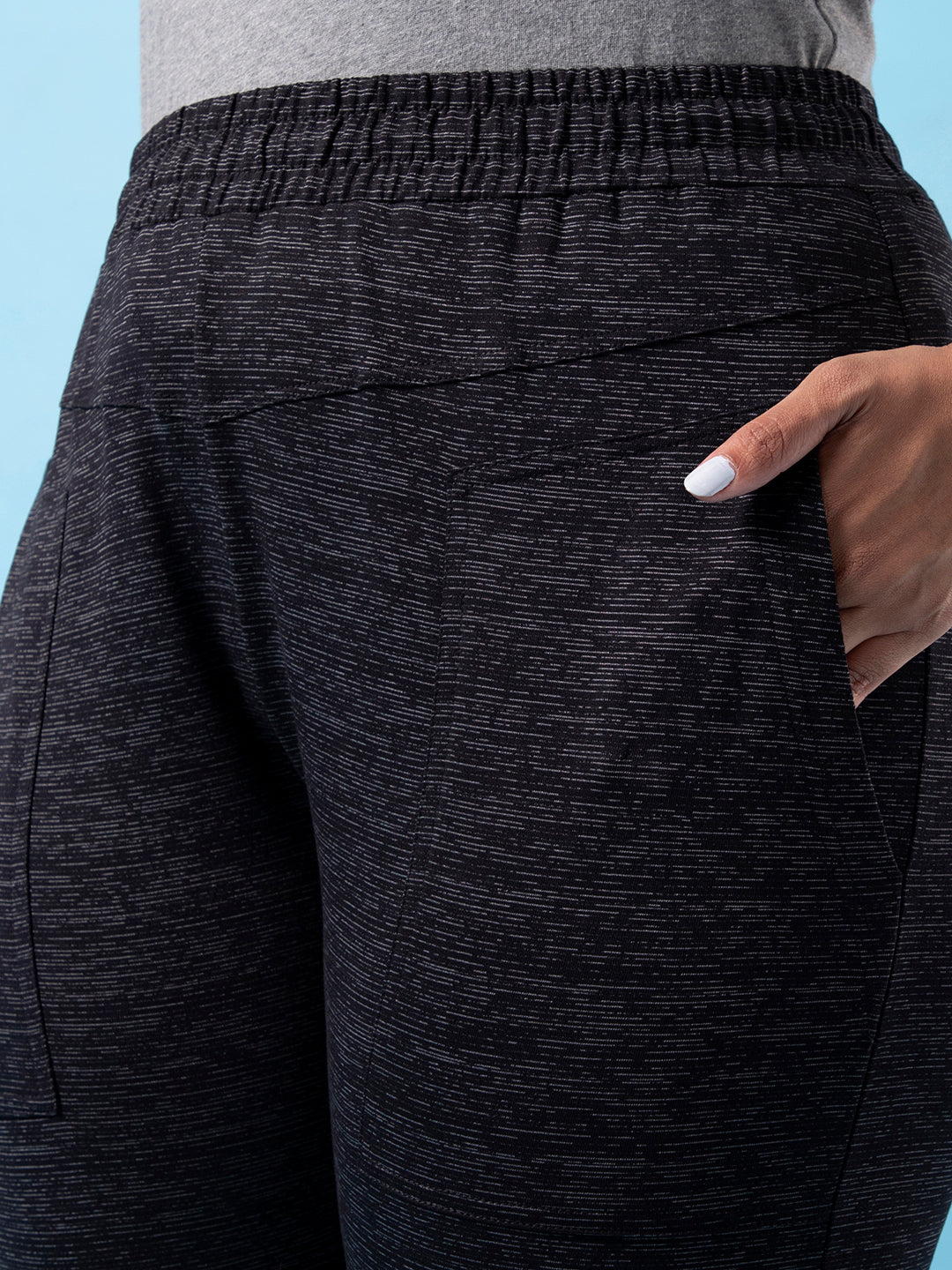 PLUS SIZE WOMEN STYLISH CASUAL BLACK JOGGERS